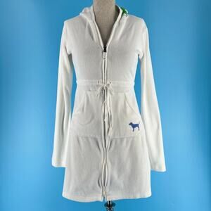 Y2K french terry short robe Pink by Victorias Secret 2000s